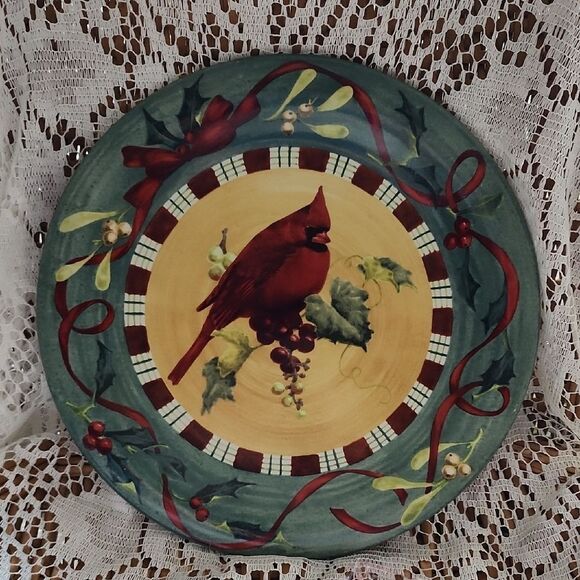 Lenox Winter Greetings Everyday Cardinal Wall/Dinner Plate Holiday Christmas - Picture 2 of 4